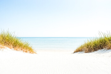 White Sand Beach and Blue Ocean