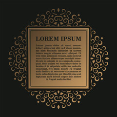 Luxury calligraphy ornament frame line design