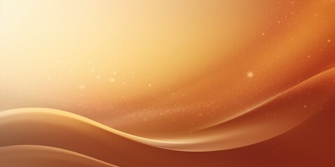 Fototapeta premium Abstract Orange and Yellow Background with Waves and Glimmering Lights