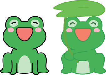 Cute and simple frog illustration