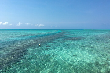beach with blue sky