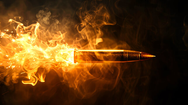 background fire shot of bullet