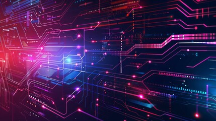 Abstract technology circuit lines background: vector graphic design illustrating advanced technological concepts with circuit patterns and digital connectivity, ideal for technology and innovation the