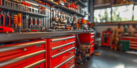Photo of perfectly organized tools in garage