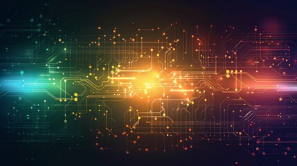 Abstract vector circuit network diagram background design featuring futuristic digital connections, high-tech electronic circuits, and modern data transmission pathways for technology concepts and inn