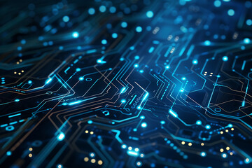Fototapeta premium Circuit board background. Electronic computer hardware technology. 3d rendering