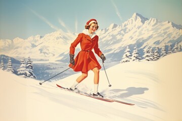 Skiing recreation outdoors sports.