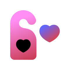Editable hotel doorhanger vector icon. Wedding, valentine, love, celebration. Part of a big icon set family. Perfect for web and app interfaces, presentations, infographics, etc