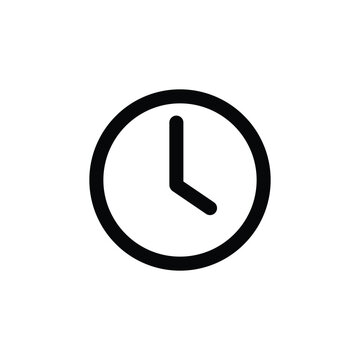 recommend clip art: black Clock line icon Design vector, trendy flat style isolated on white background. Clock icon page symbol for your web site design Clock logo, Clock Vector illustration, time outline icon