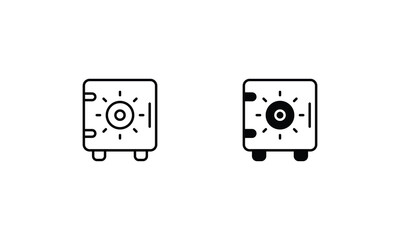 Safety Box icons set isolate white background vector stock illustration.