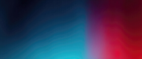 Obraz premium Red White blue and teal blurred noise texture Dark grainy gradient background