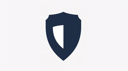 A basic, bold shield icon for an insurance company logo, set against a solid white background.