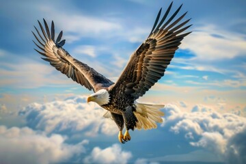 majestic bald eagle soaring in the sky symbol of freedom and strength