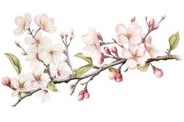 Naklejka premium Blossom flower cherry plant.