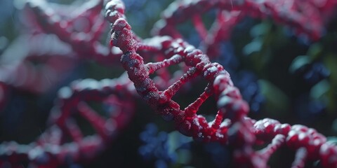 Detailed Molecular and Cellular Imagery with a Nature Twist Detailed Molecular and Cellular Imagery with a Nature Twist Close-up Macroscopic Images of Vibrant DNA Structures with Varied Backgrounds