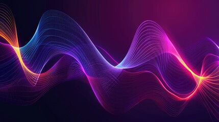 Fototapeta premium abstract color gradient audio wave sound