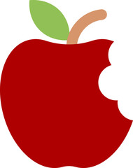 Bitten Apple Vector Graphic Fruit