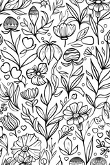 Adult colouring book page	

