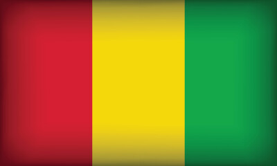 Obraz premium GUINEA Flag with Original color