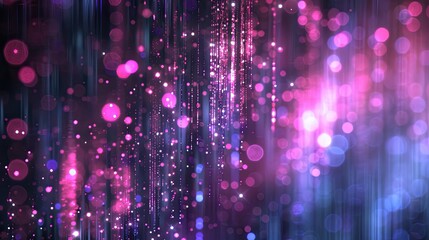 Obraz premium Glitter Texture, Holographic Texture, Data Stream and Neon Background, combination of glitter and holographic textures, data stream backdrop with neon lights