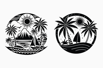 Natural image vector with white background