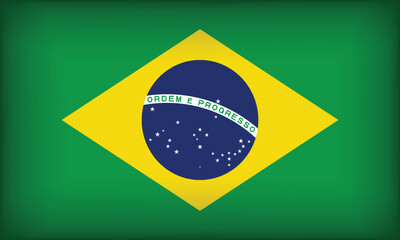 Fototapeta premium BRAZIL Flag with Original color