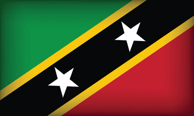 SAINT KITTS Flag with Original color