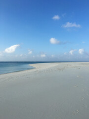 sand beach and blue sky