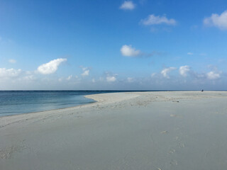 sand beach and blue sky