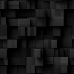 Dark black Geometric grid background Modern dark abstract texture Seamless pattern.
