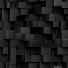 Dark black Geometric grid background Modern dark abstract texture Seamless pattern.