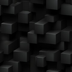 Obraz premium Dark black Geometric grid background Modern dark abstract texture Seamless pattern.