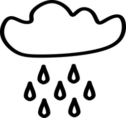Rain Cloud Doodle Illustration