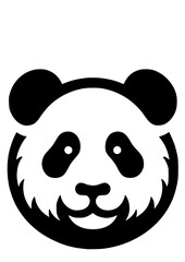 Panda SVG, Cute Panda SVG, Bear SVG, China SVG, Kawaii Panda SVG, Animals SVG, Black and white SVG, Panda Silhouette, Panda Vector, Clipart, Cut file for Cricut SVG, JPG, PNG