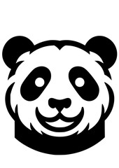 Fototapeta premium Panda SVG, Cute Panda SVG, Bear SVG, China SVG, Kawaii Panda SVG, Animals SVG, Black and white SVG, Panda Silhouette, Panda Vector, Clipart, Cut file for Cricut SVG, JPG, PNG