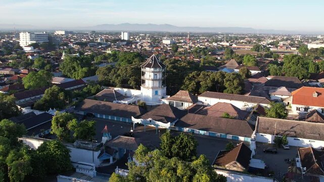Keraton Kasunan Surakarta, keraton solo blue sky background is a landmark surakarta central java.