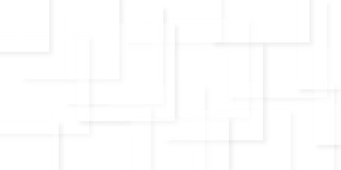 Modern Abstract white background design with layers of textured white transparent material in triangle and squares shapes. White color technology concept geometric line vector background.