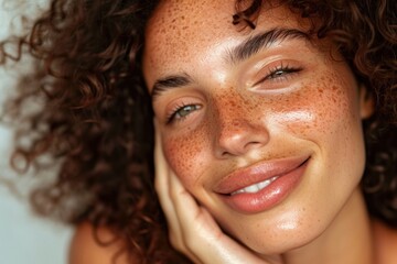 Latina Brazilian girl skin freckle adult.