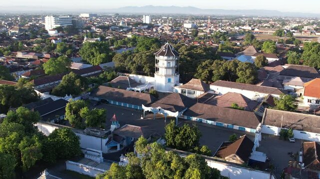 Keraton Kasunan Surakarta, keraton solo blue sky background is a landmark surakarta central java.