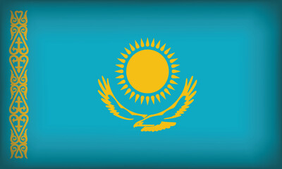 KAZAKHSTAN Flag with Original color