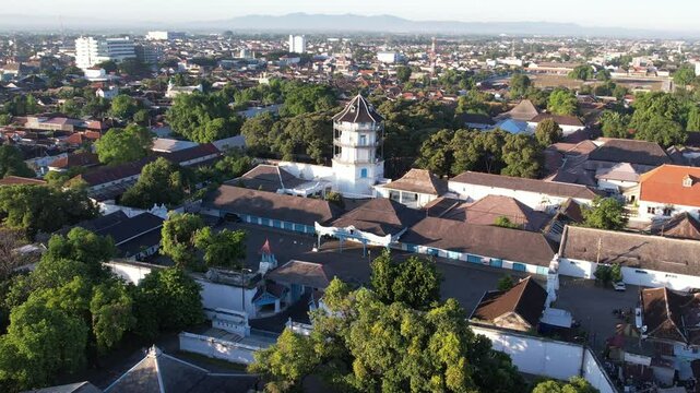 Keraton Kasunan Surakarta, keraton solo blue sky background is a landmark surakarta central java.
