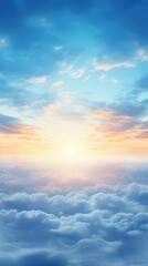 Fototapeta premium Sun rising sky outdoors horizon.