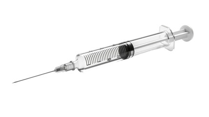 Medical syringe and needle, isolated