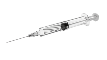 Medical syringe and needle, isolated