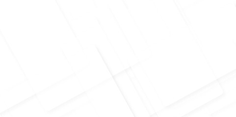 Modern Abstract white background design with layers of textured white transparent material in triangle and squares shapes. White color technology concept geometric line vector background.