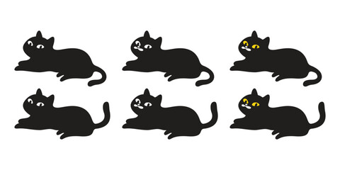 cat vector black kitten moustache calico neko icon pet cartoon character munchkin illustration symbol clip art isolated