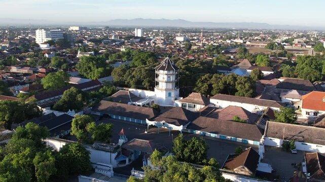 Keraton Kasunan Surakarta, keraton solo blue sky background is a landmark surakarta central java.