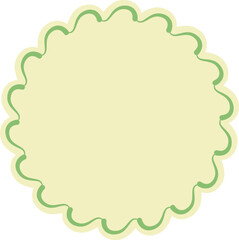 Obraz premium Simple curve wave frame border graphic. Blank copy space of logo for your design. 