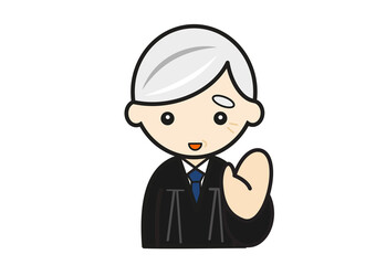 案内ポーズの裁判官