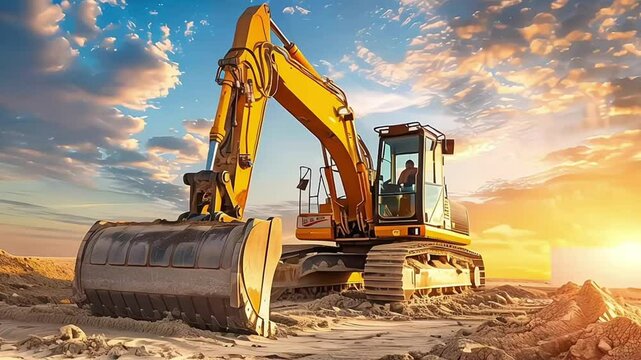 excavator working on a construction site